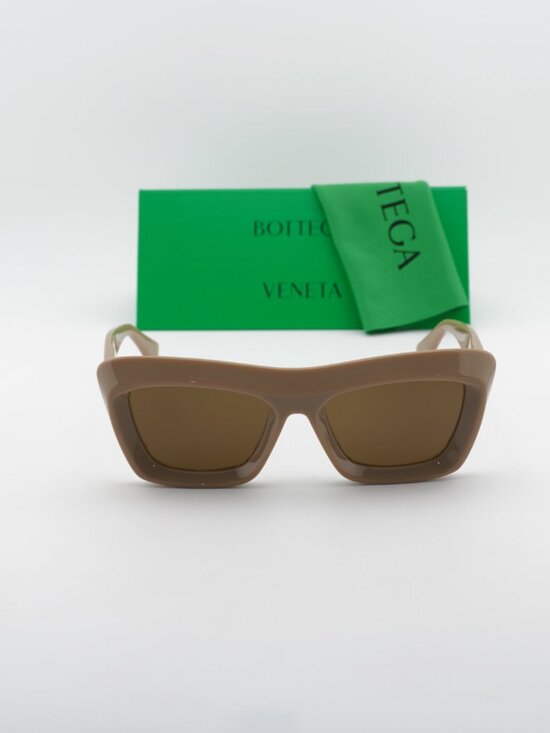 Bottega Veneta BV1283S 003 Square Women Sunglasses - Brown main image 4